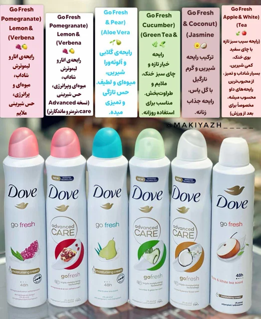 اسپری بدن ضد تعریق داو اصلی ۴٨ ساعته