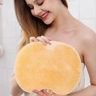 لیف سیلیکونی دیواری حمام زرد