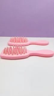 برس سرشور سیلیکونی دسته دار صورتی